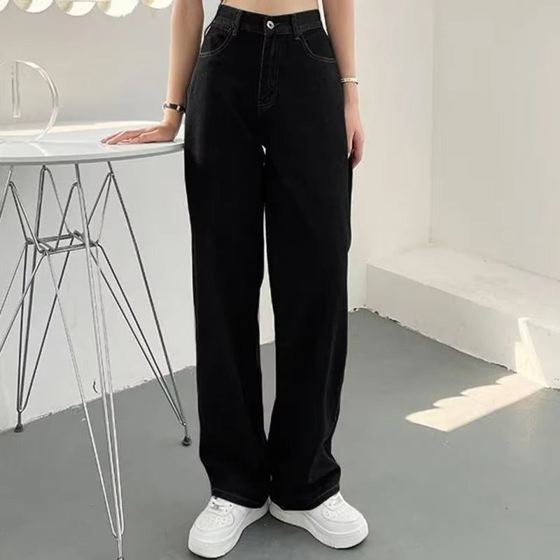 High Waist Vintage Punk Wide Leg Jeans