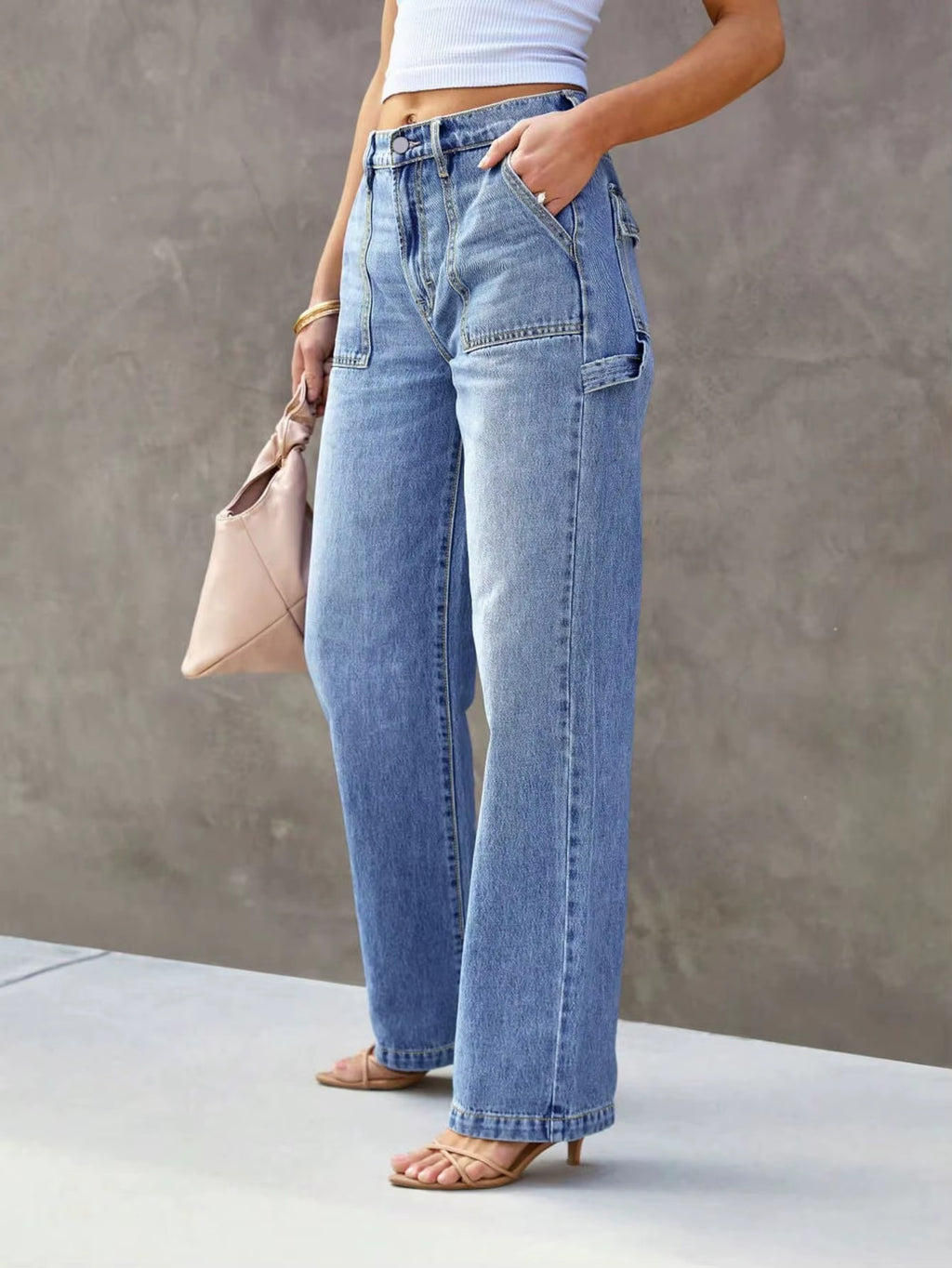 Women’s Light Blue Wide Leg Jeans