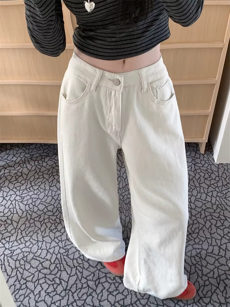 Y2K High Waisted Wide Leg Pants