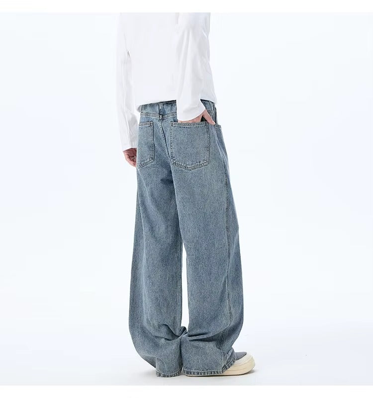 High Waisted Wide-Leg Jeans with Elastic Waist