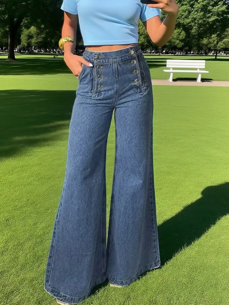 High Waisted Loose Fit Women's Jeans