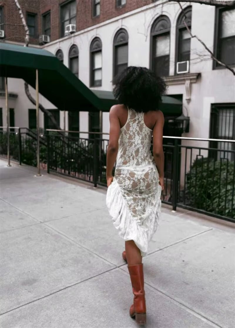 Affordable Lace Midi Dress for Wedding Guests | US & Worldwide Shipping