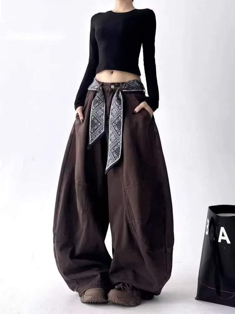 American Street Fashion Wide Leg Jeans