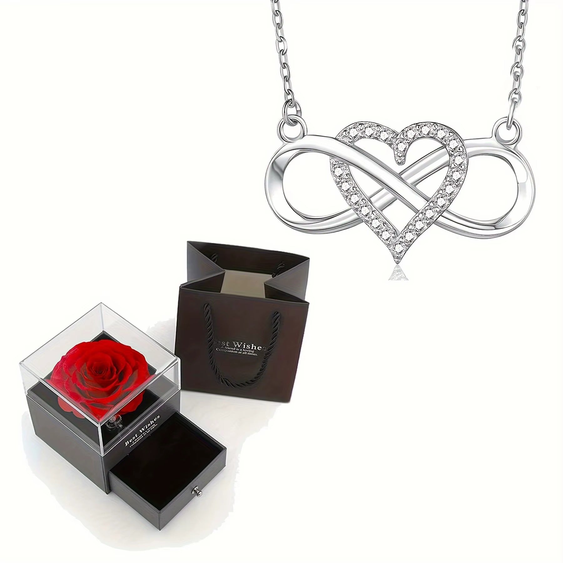 Affordable Infinity Heart Pendant Necklace for Valentine’s Day | US & Worldwide Shipping