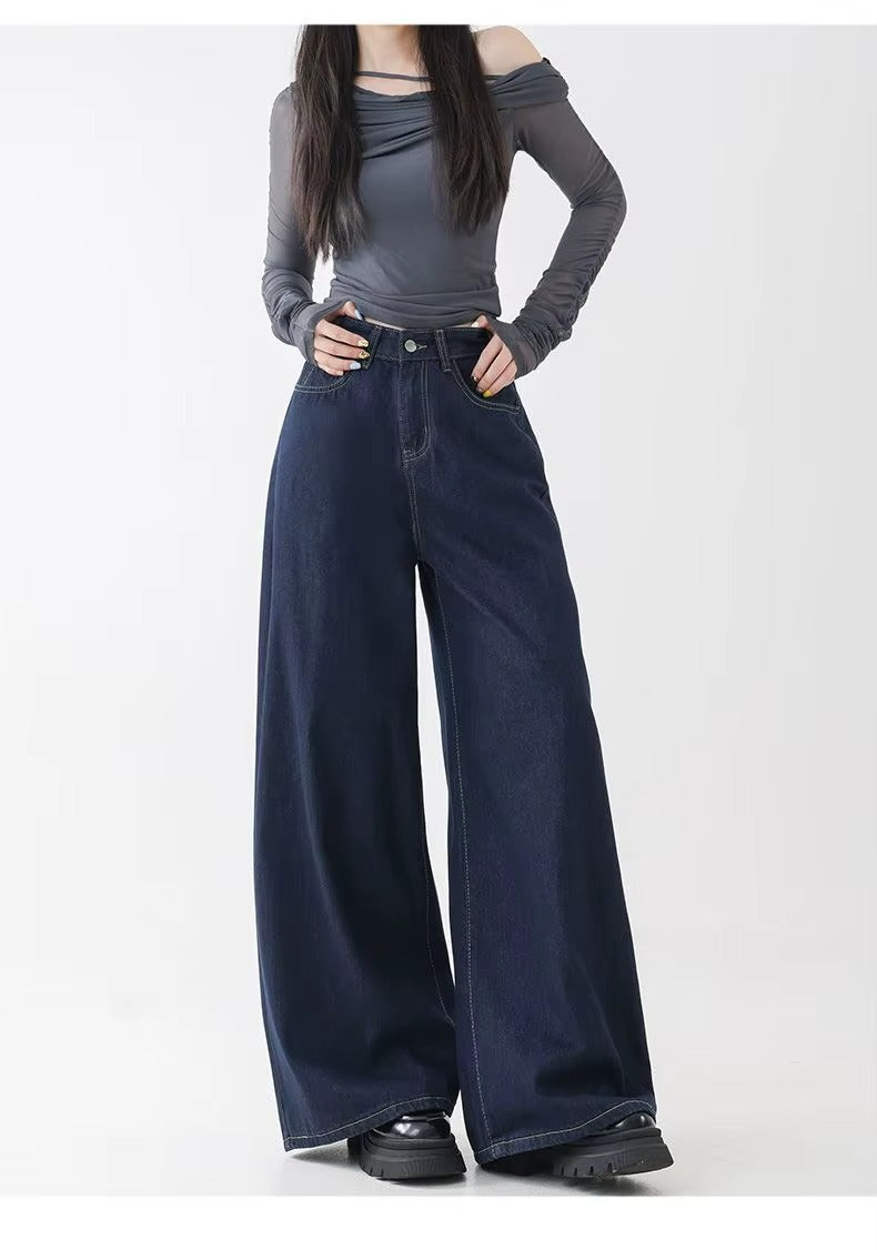 Women's High Waist Straight Leg Denim Jeans
