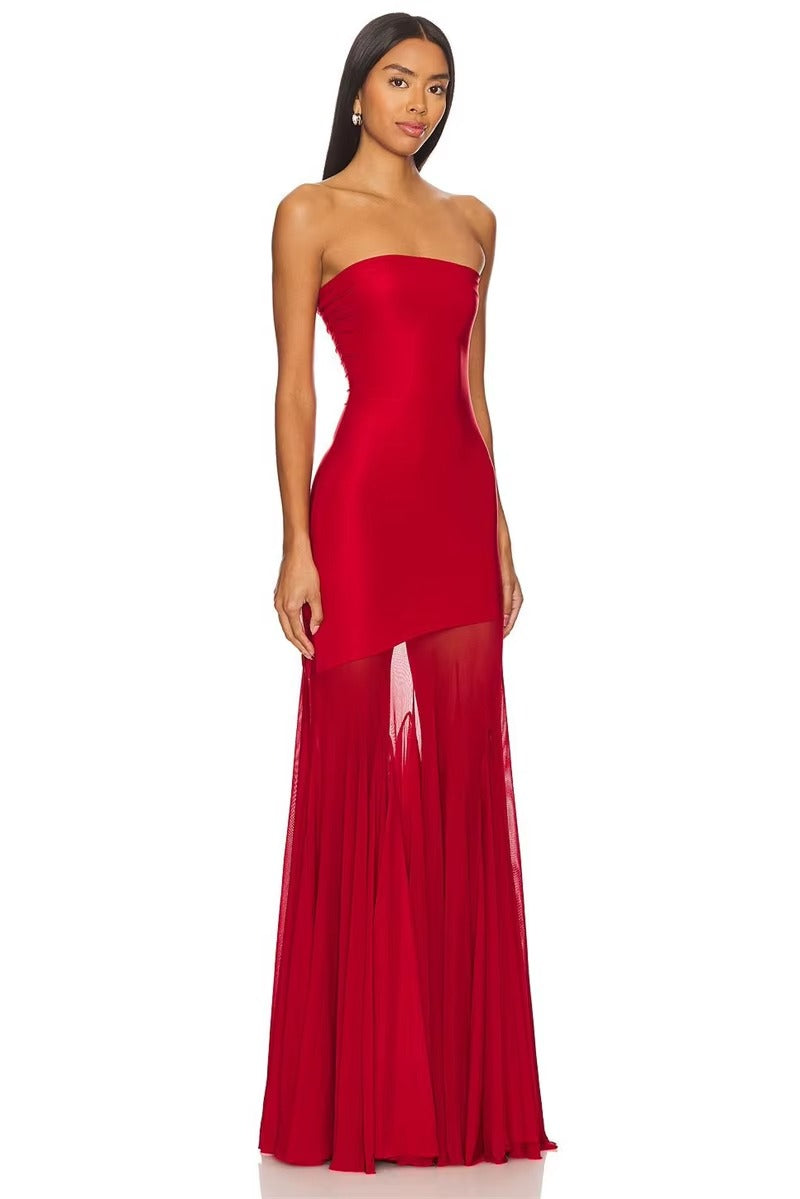Off-shoulder Strapless Sexy Maxi Dress