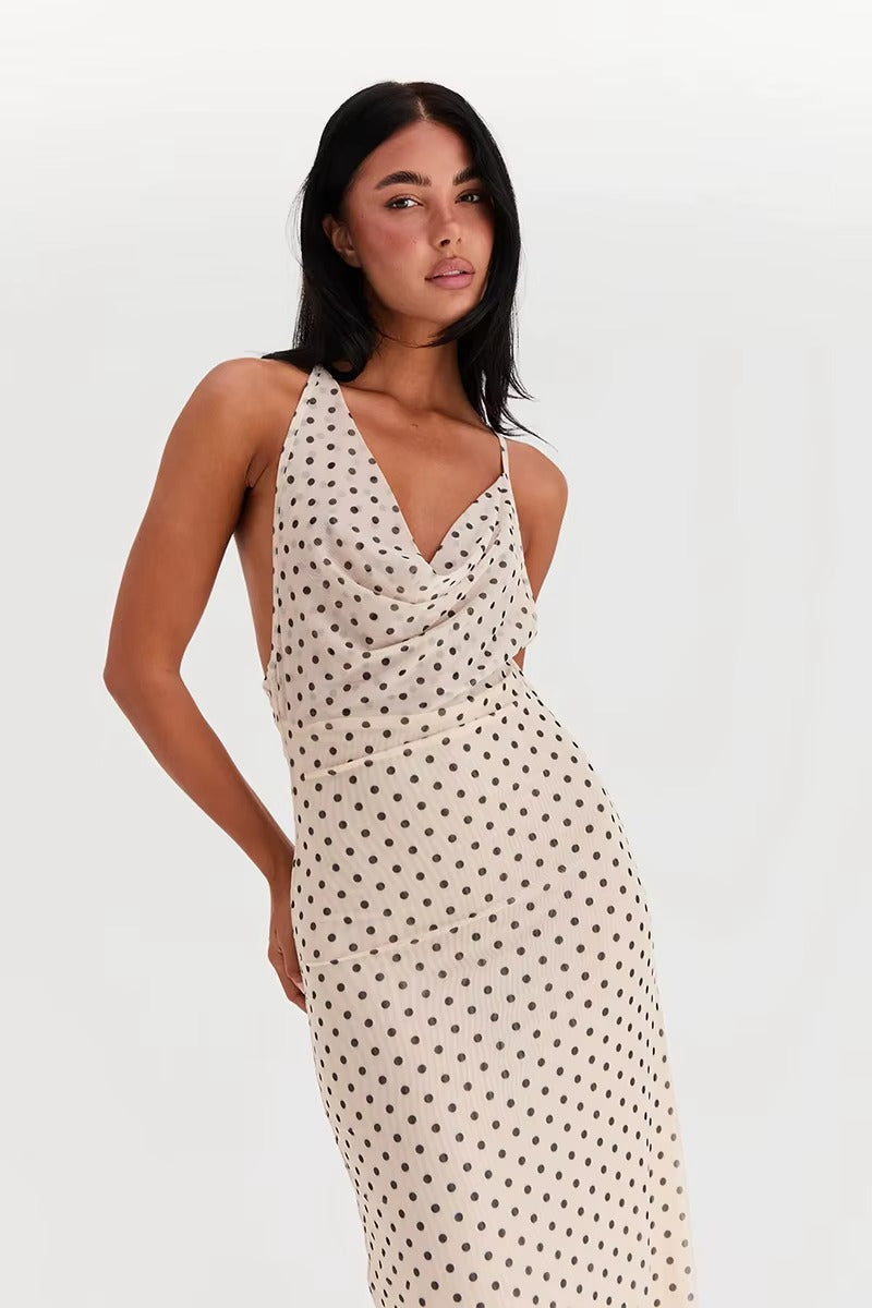 Brandi Spaghetti Strap Polka Dot Dress