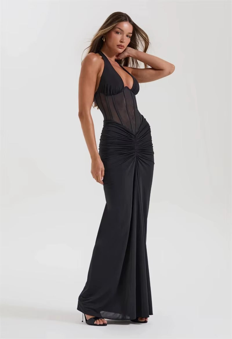 Halter Backless Sexy Maxi Dress