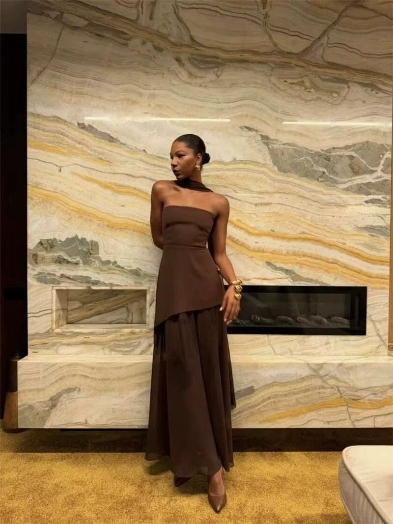 Karen Strapless Sexy Maxi Dress