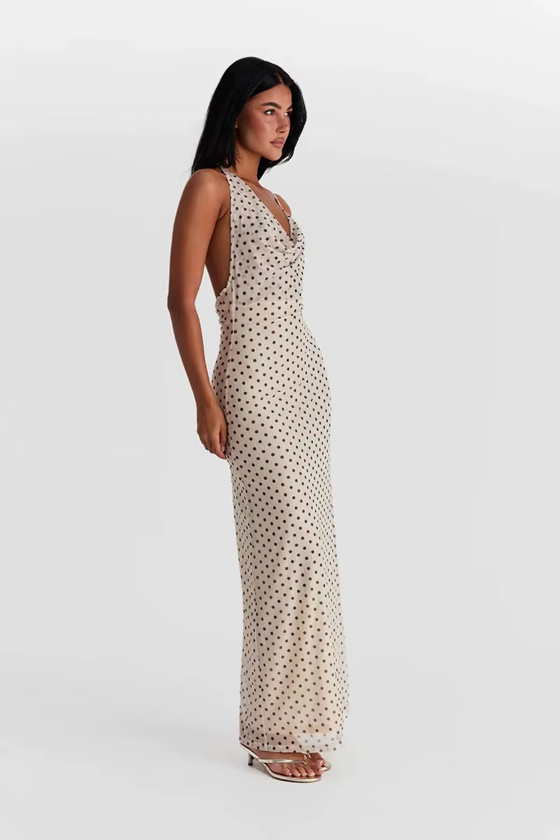 Brandi Spaghetti Strap Polka Dot Dress
