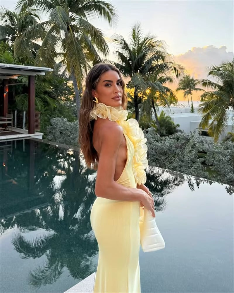 Affordable Mesh Maxi Dress for Graduation & Evening Events | US & Worldwide Shipping