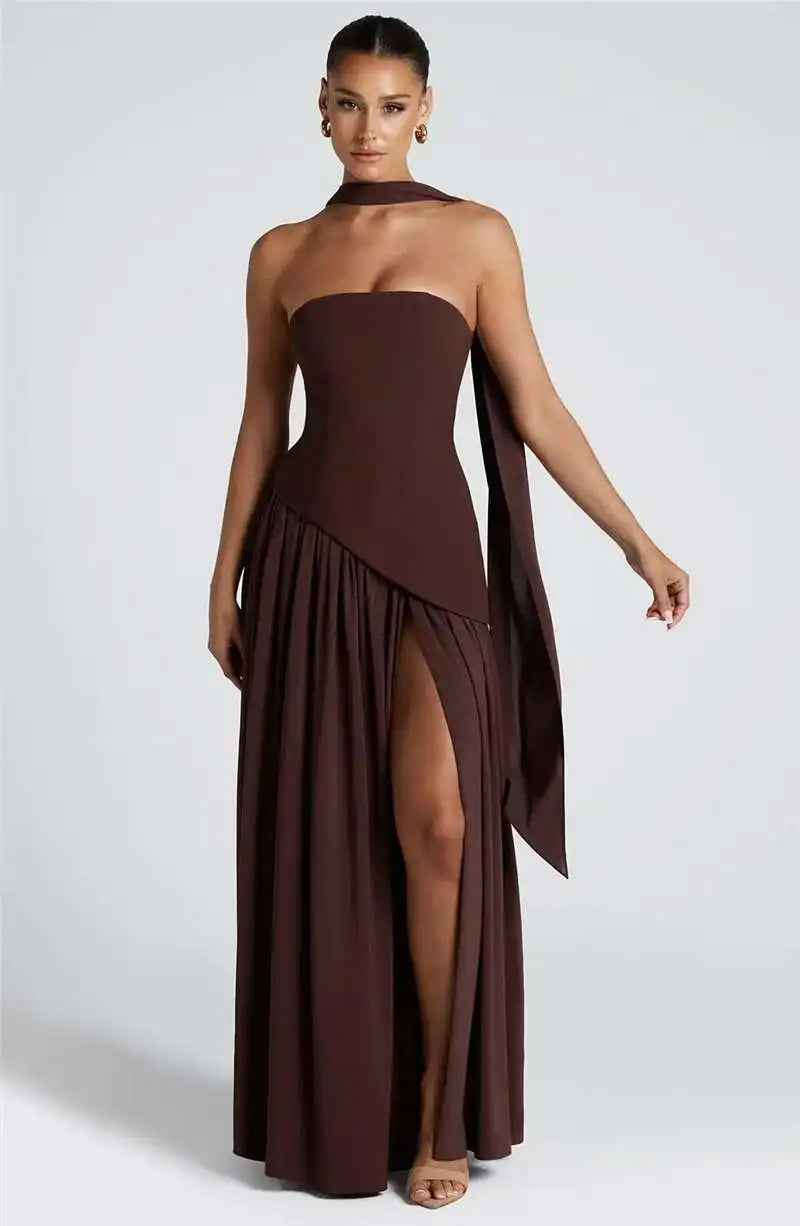 Alison Strapless Off-shoulder Sexy Maxi Dress