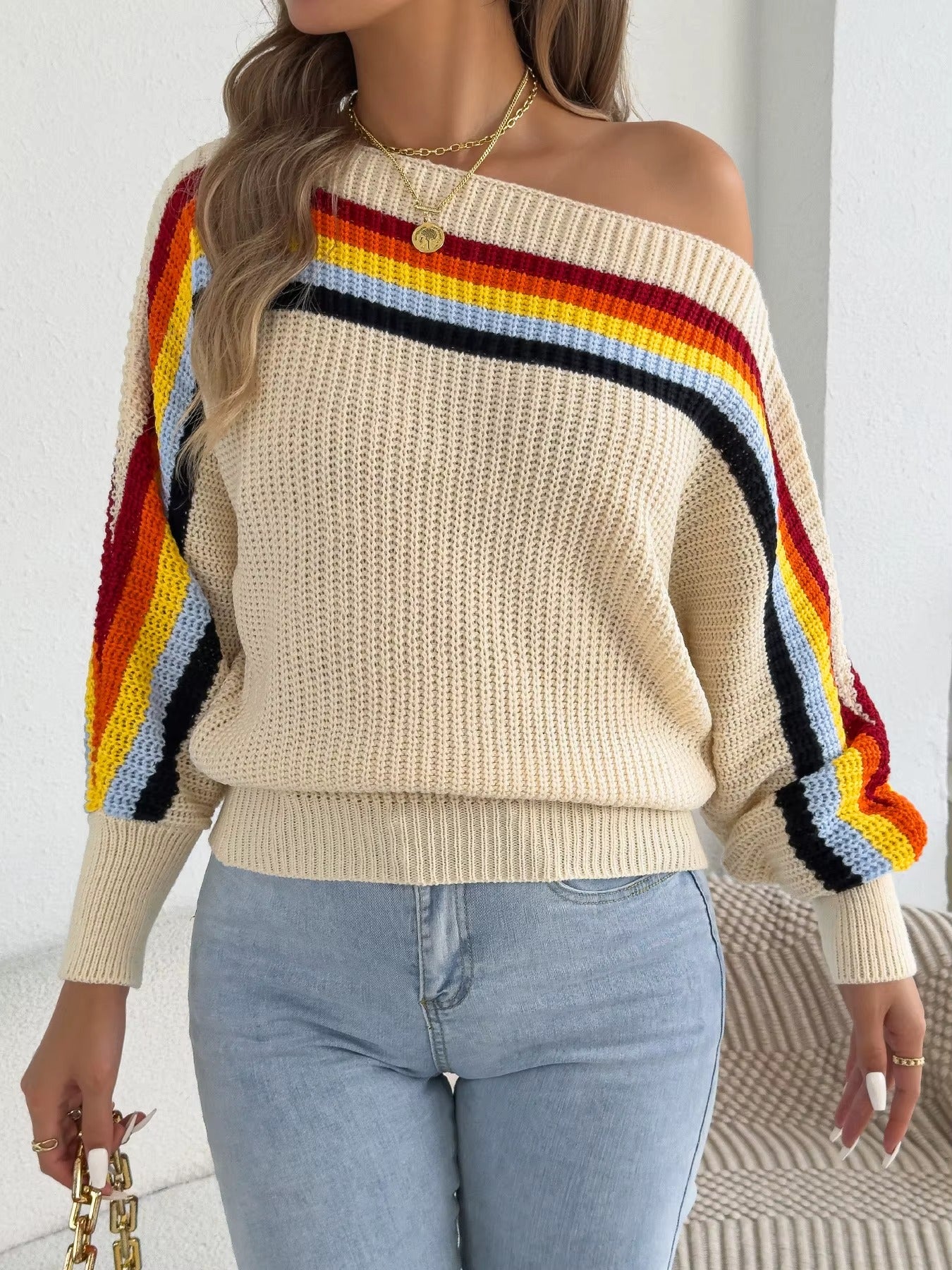 Cozy Fall Striped Sweater Outfit for Women