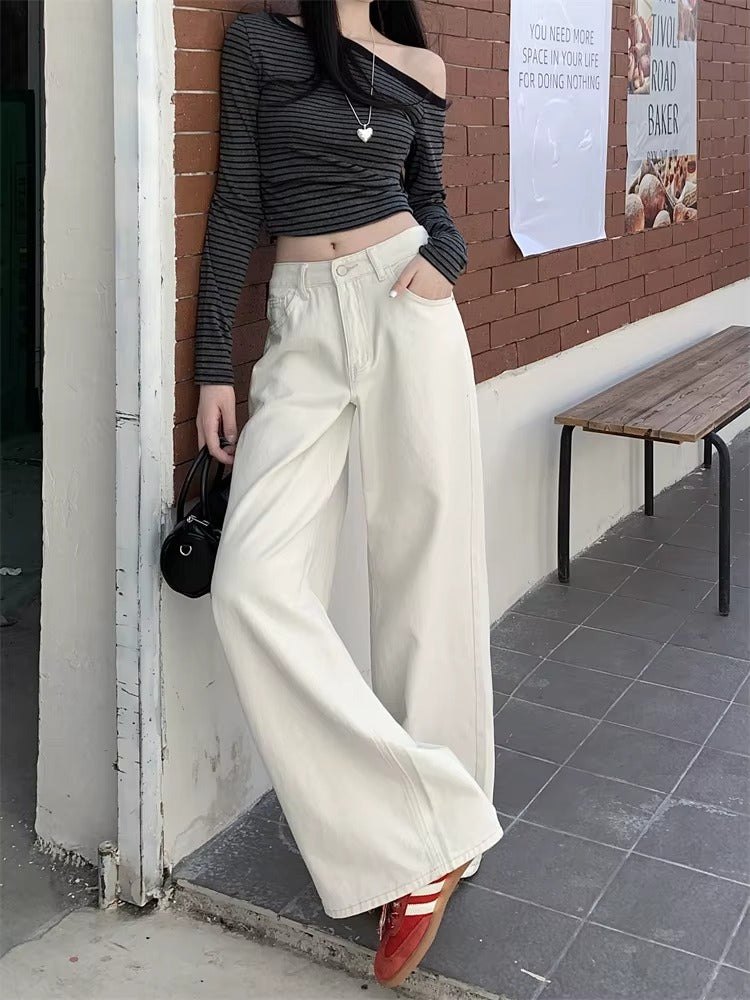 Y2K High Waisted Wide Leg Pants