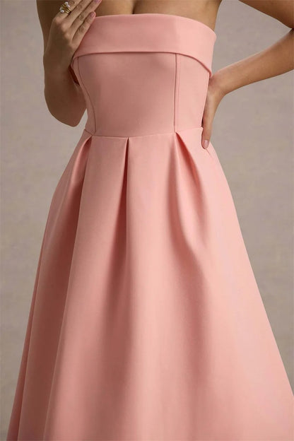 Off-shoulder Strapless Sexy Midi Dress