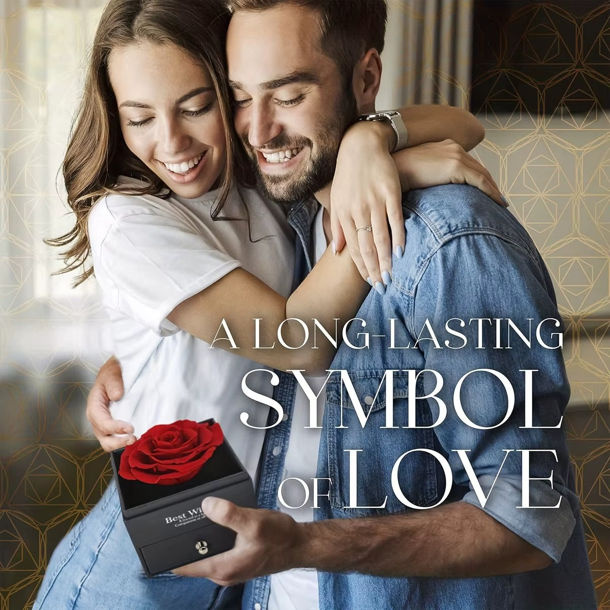 Affordable Permanent Rose Gift Box & Multi Pendant Necklace for Valentine’s Day | US & Worldwide Shipping