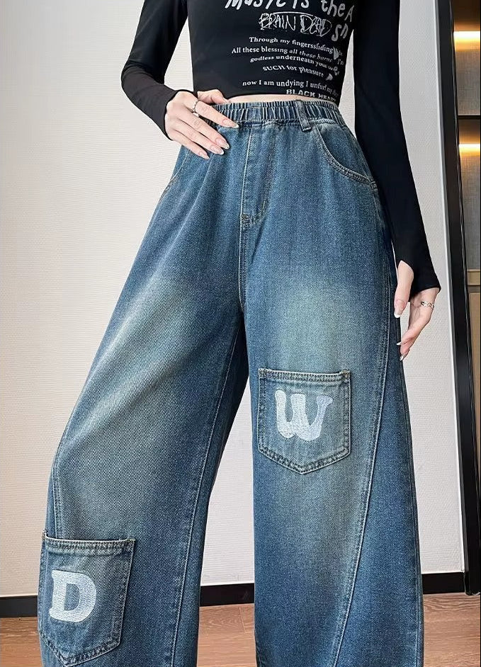 Plus Size High-Waisted Wide-Leg Jeans