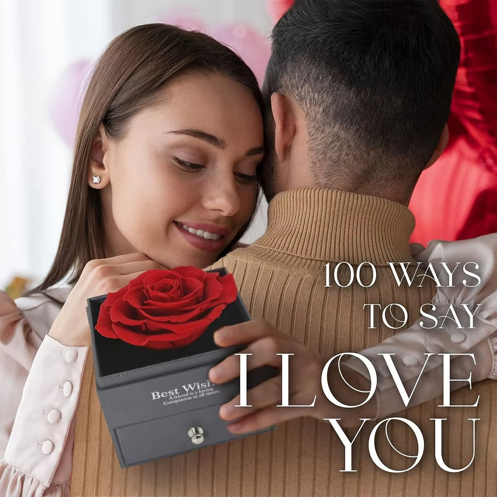 Affordable Permanent Rose Gift Box & Multi Pendant Necklace for Valentine’s Day | US & Worldwide Shipping