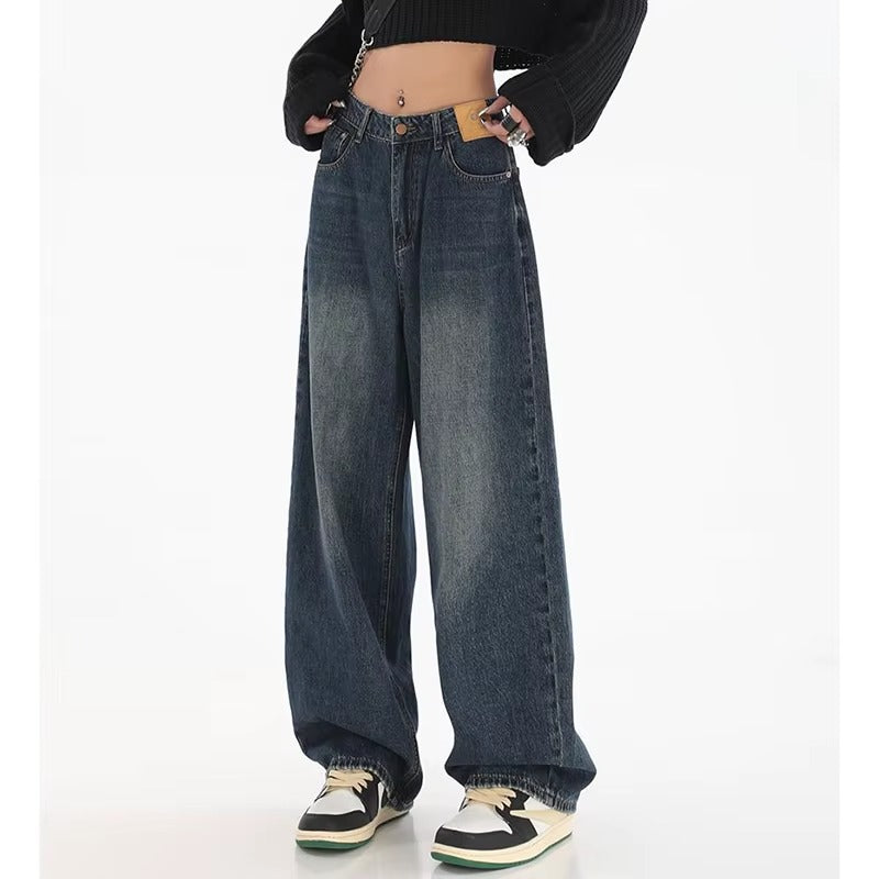 Casual High Waist Wide Leg Jeans