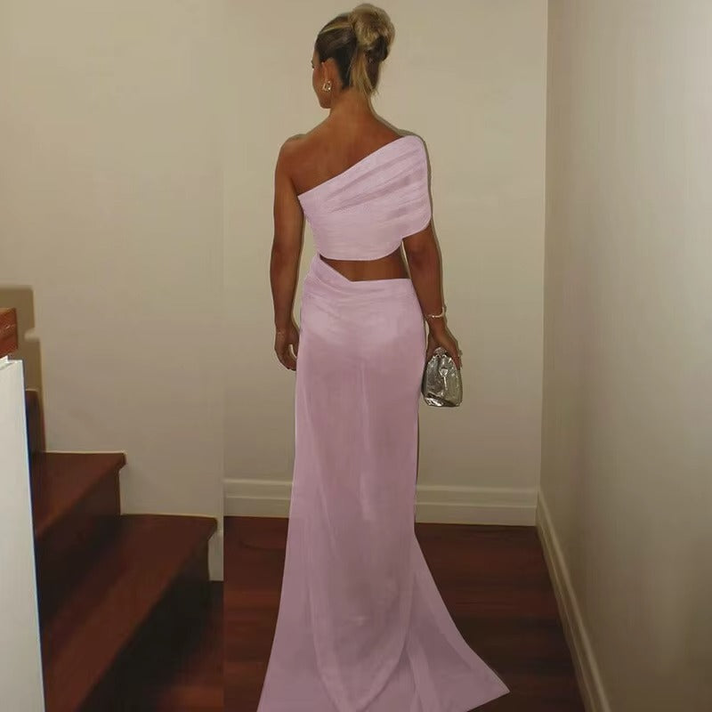 Alana Mesh Hollow Out Backless Sexy Maxi Dress