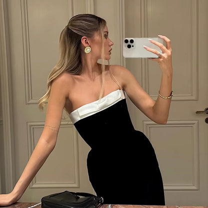 Holly Off-shoulder Strapless Backless Sexy Maxi Dress