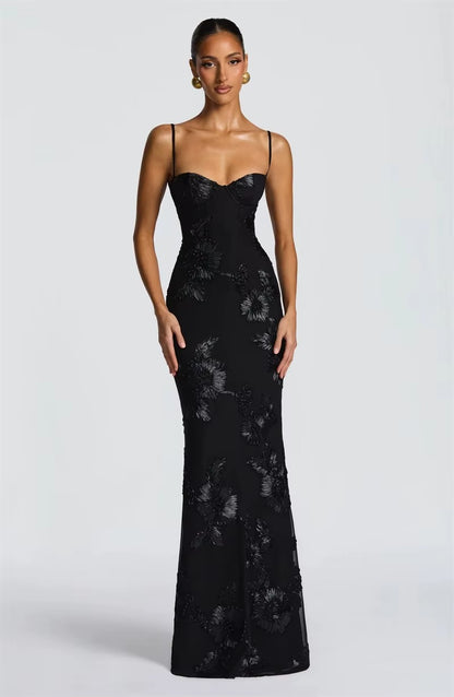 Spaghetti Strap Print Sexy Maxi Dress