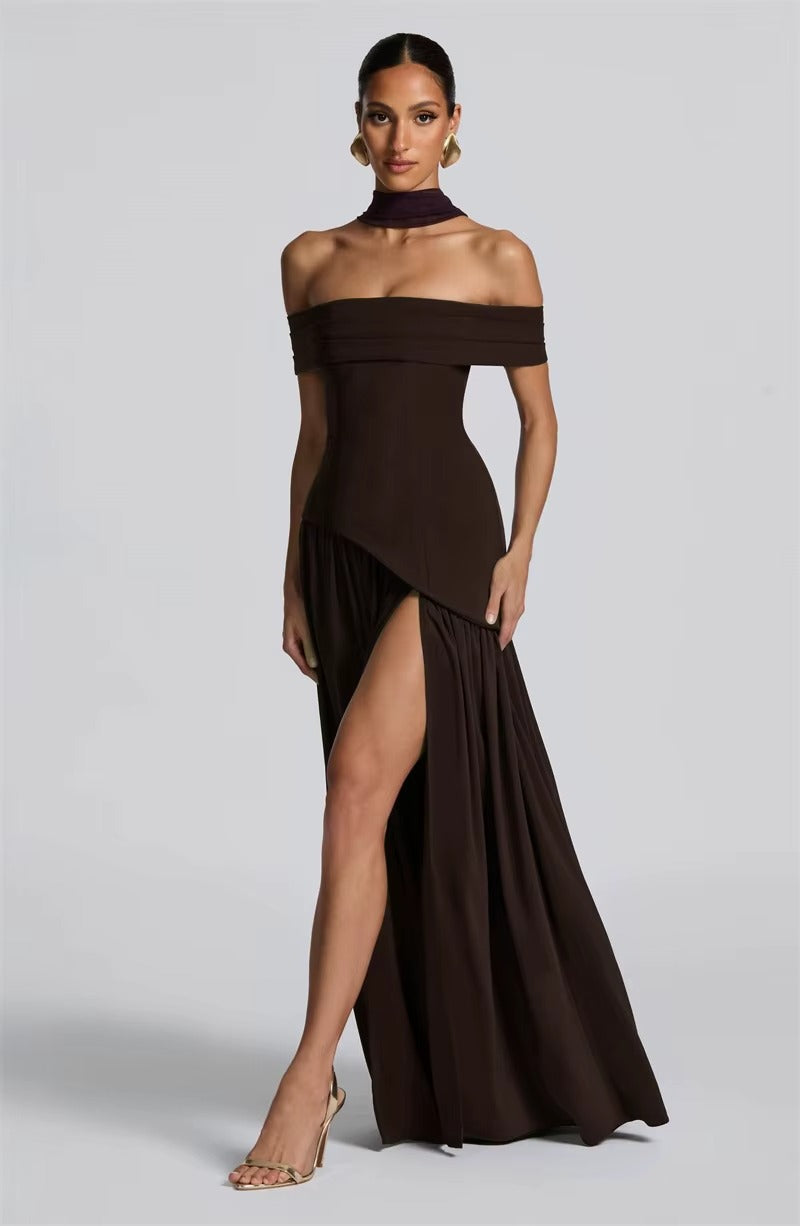 Off-shoulder Backless Sexy Maxi Dress