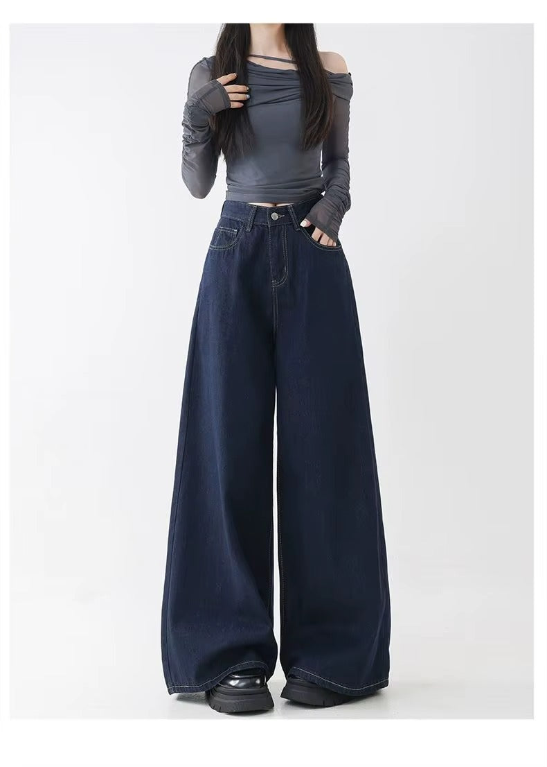 Women's High Waist Straight Leg Denim Jeans