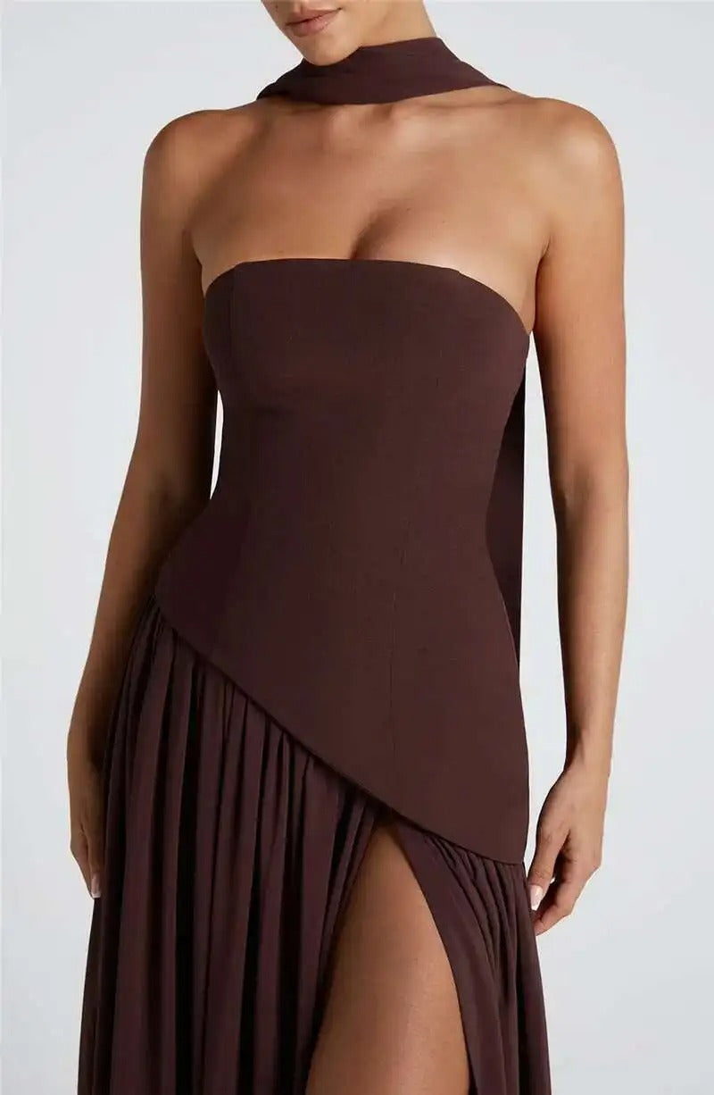 Alison Strapless Off-shoulder Sexy Maxi Dress