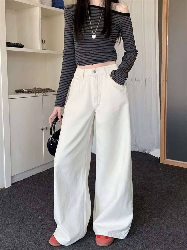 Y2K High Waisted Wide Leg Pants