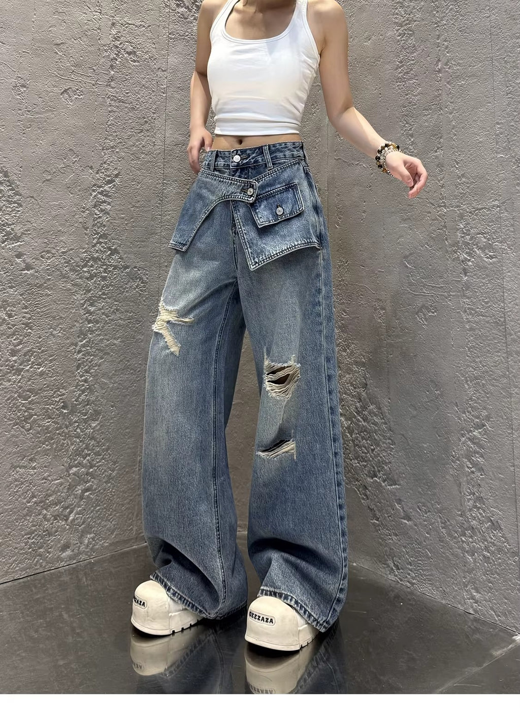 Y2K Wide Leg Jeans for Women