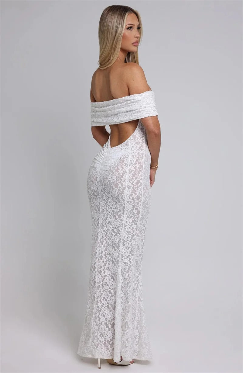 Hollow Out See Through Sexy Maxi Dress