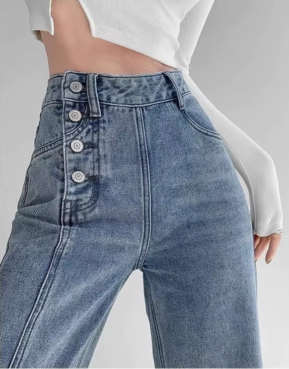 Women’s Loose-Fit Straight Leg Denim Pants