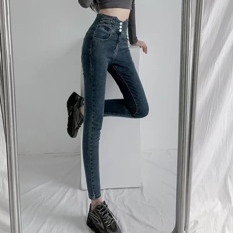 Y2K High Waist Skinny Jeans