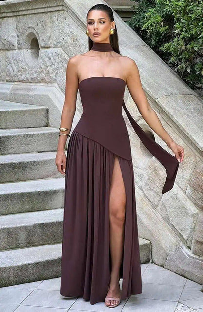Alison Strapless Off-shoulder Sexy Maxi Dress
