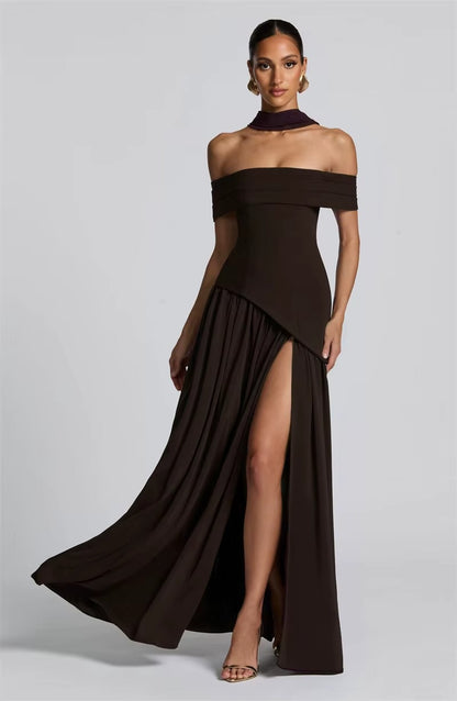 Off-shoulder Backless Sexy Maxi Dress