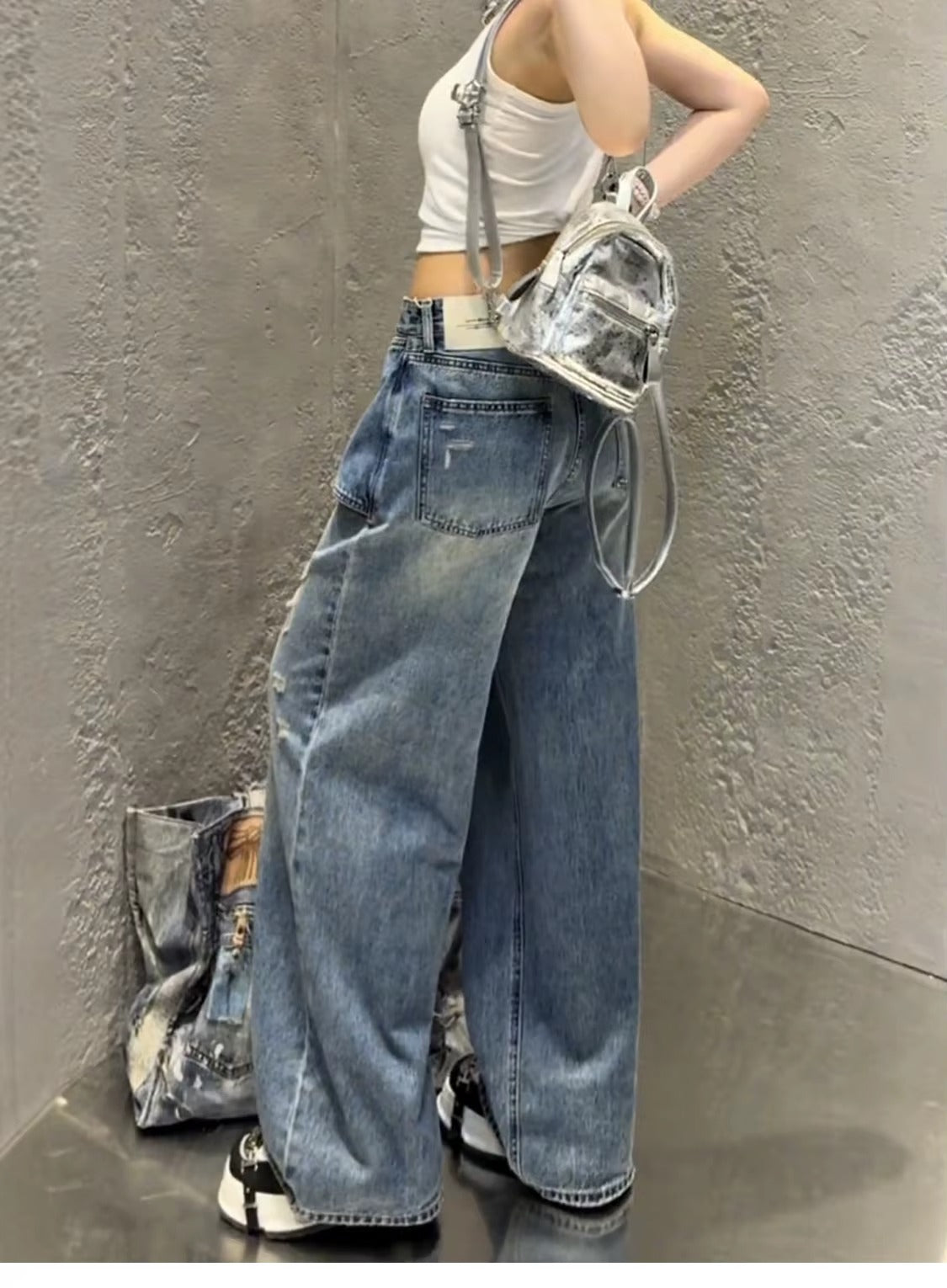 Y2K Wide Leg Jeans for Women