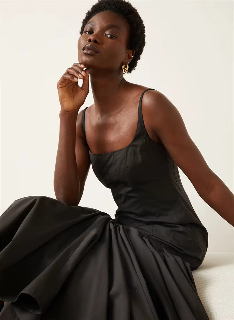 Spaghetti Strap Backless Sexy Maxi Dress