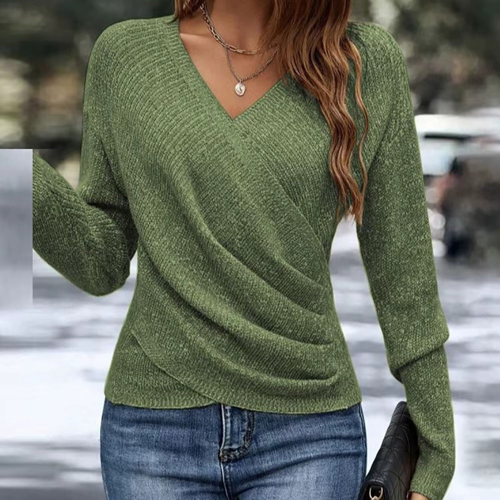 Chic Fall V-Neck Sweater Outfit for Women