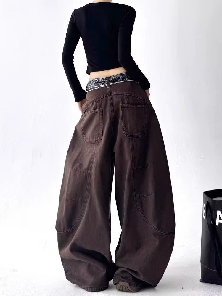 American Street Fashion Wide Leg Jeans