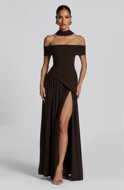 Off-shoulder Backless Sexy Maxi Dress