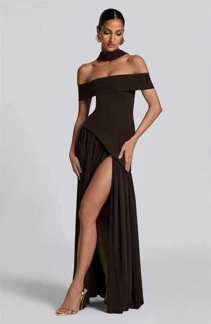 Off-shoulder Backless Sexy Maxi Dress