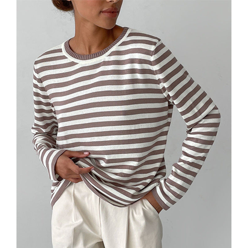 Rita Loose Casual Knitted Stripe Women Sweater