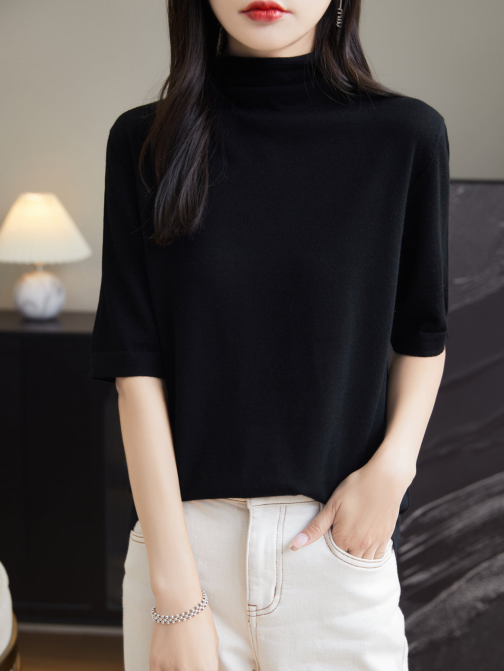 Lydia Woman Turtleneck T-Shirt