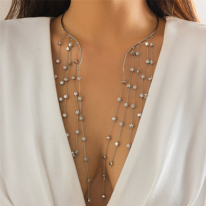 Abby Long Tassel Pendant Necklace
