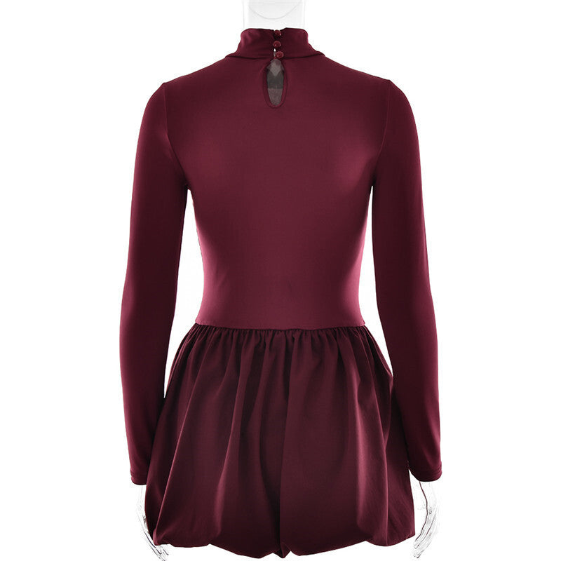 Stella Turtleneck Long Sleeve Sexy Mini Dress