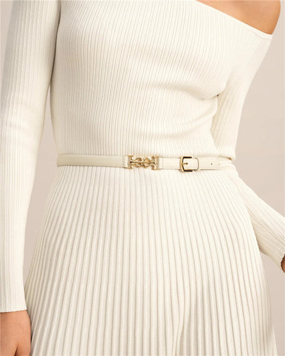Sue Off-shoulder Long Sleeve Knit Maxi Dress