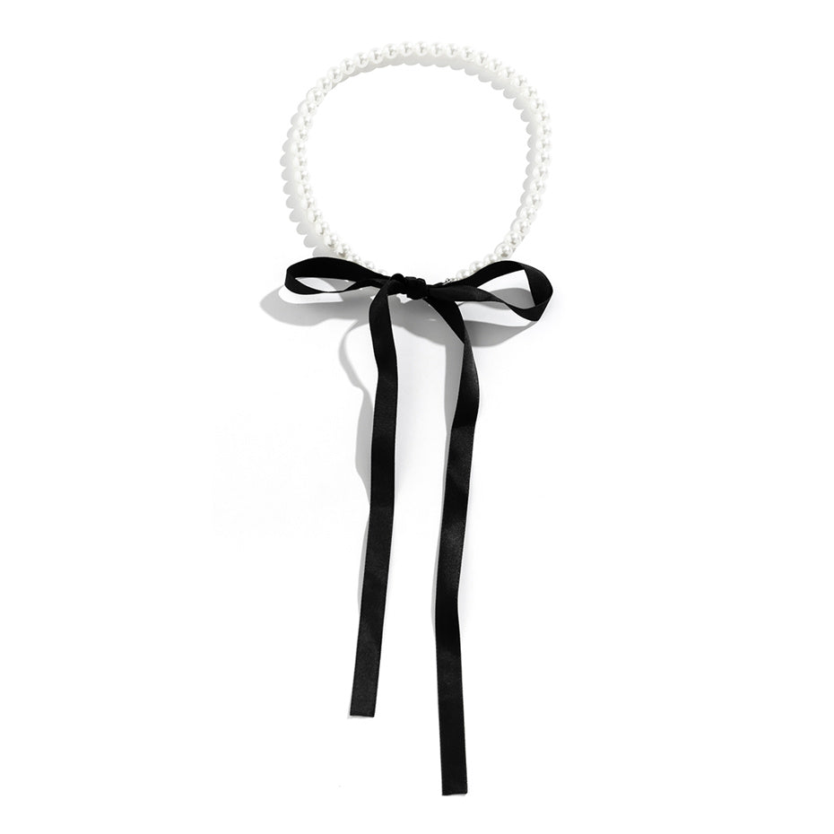 Sheila Velvet Ribbon Bowknot Choker Necklace