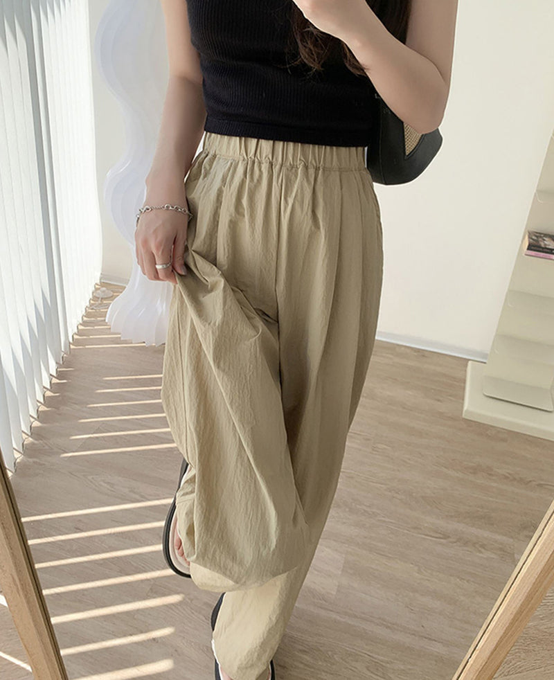 Patty Streetwear Wrinkle Women Wide Leg Pants