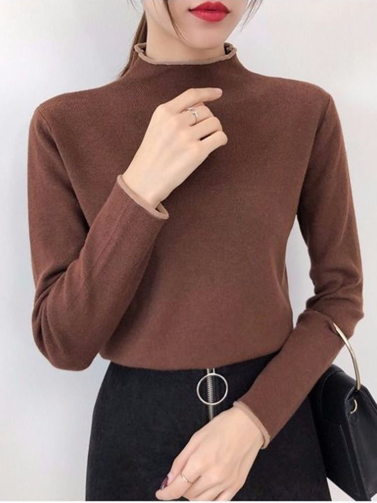 Jill Half High Collar Woman Sweater